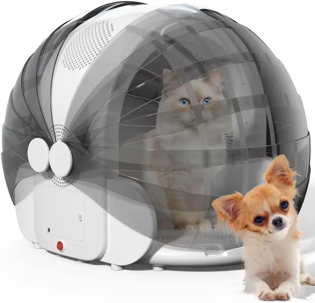 Secador automático inteligente con soplador de agua para gatos y perros, caja de baño plegable para mascotas pequeñas, producto de aseo germicida abastecido.