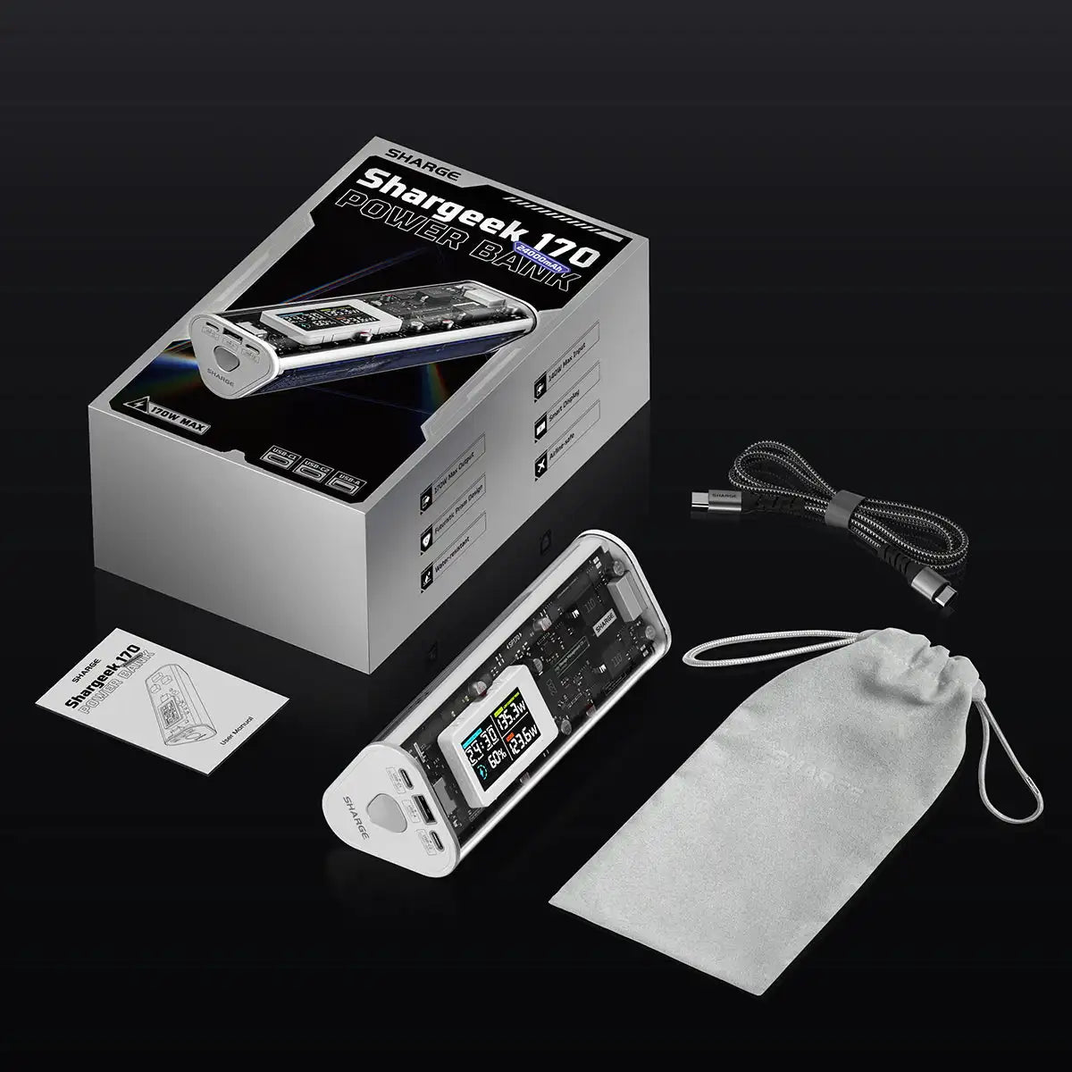 SHARGE 170W Smart Power Bank (24,000mAh)